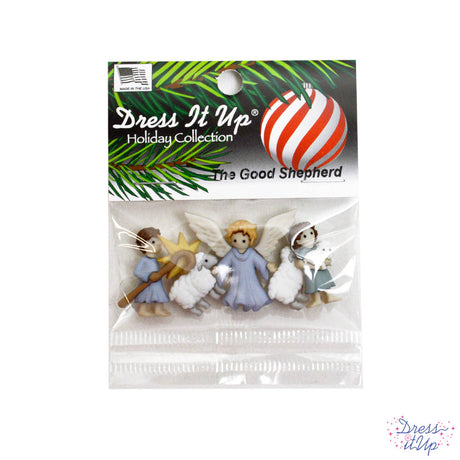 This classic holiday favorite features a shepherd, angel, two adorable sheep, and a little boy holding a sheep as well as a star add to Christmas holiday crafts